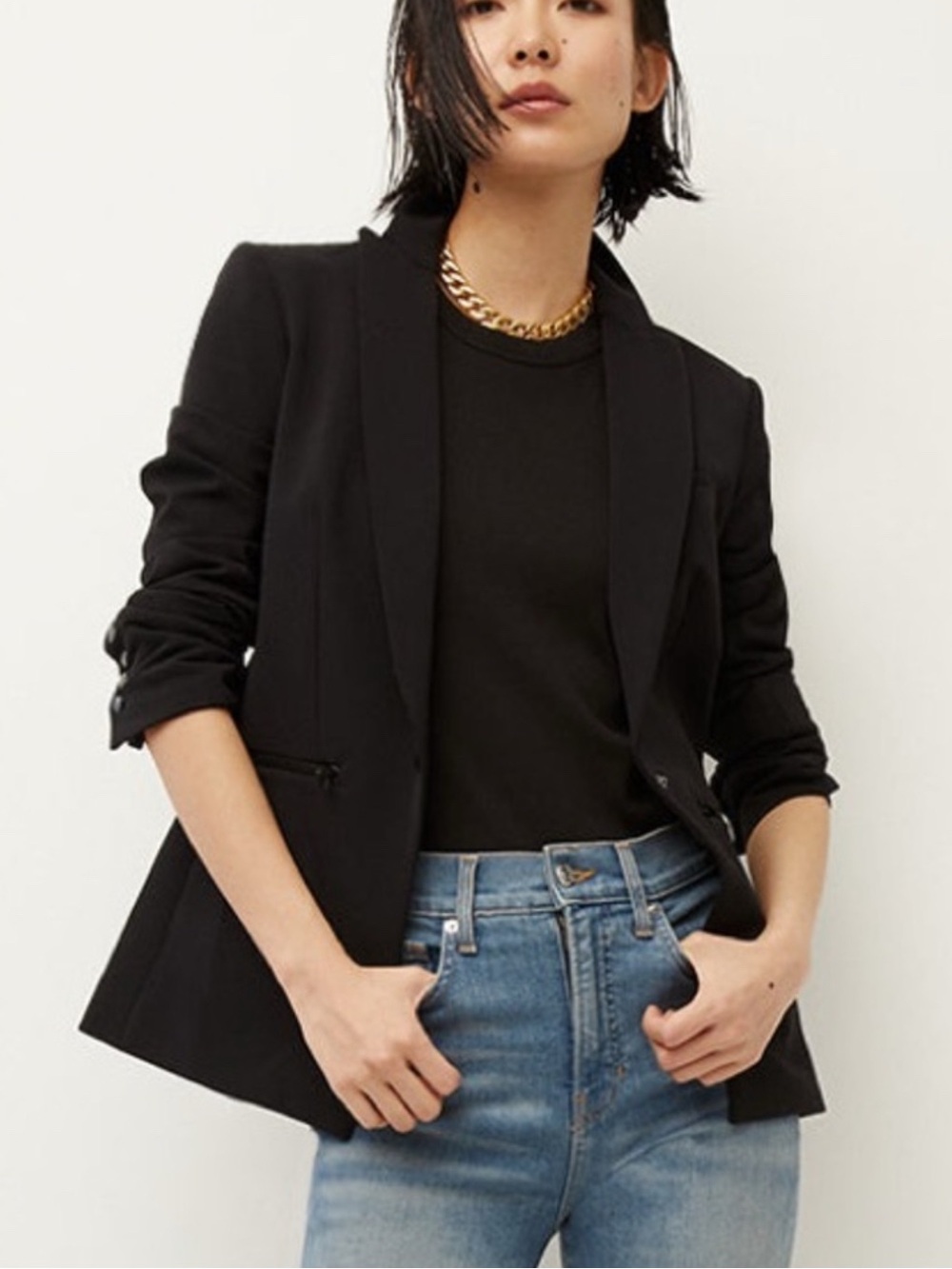 Veronica Beard Iconic Scuba Dickey Jacket Black size 4 Blazer